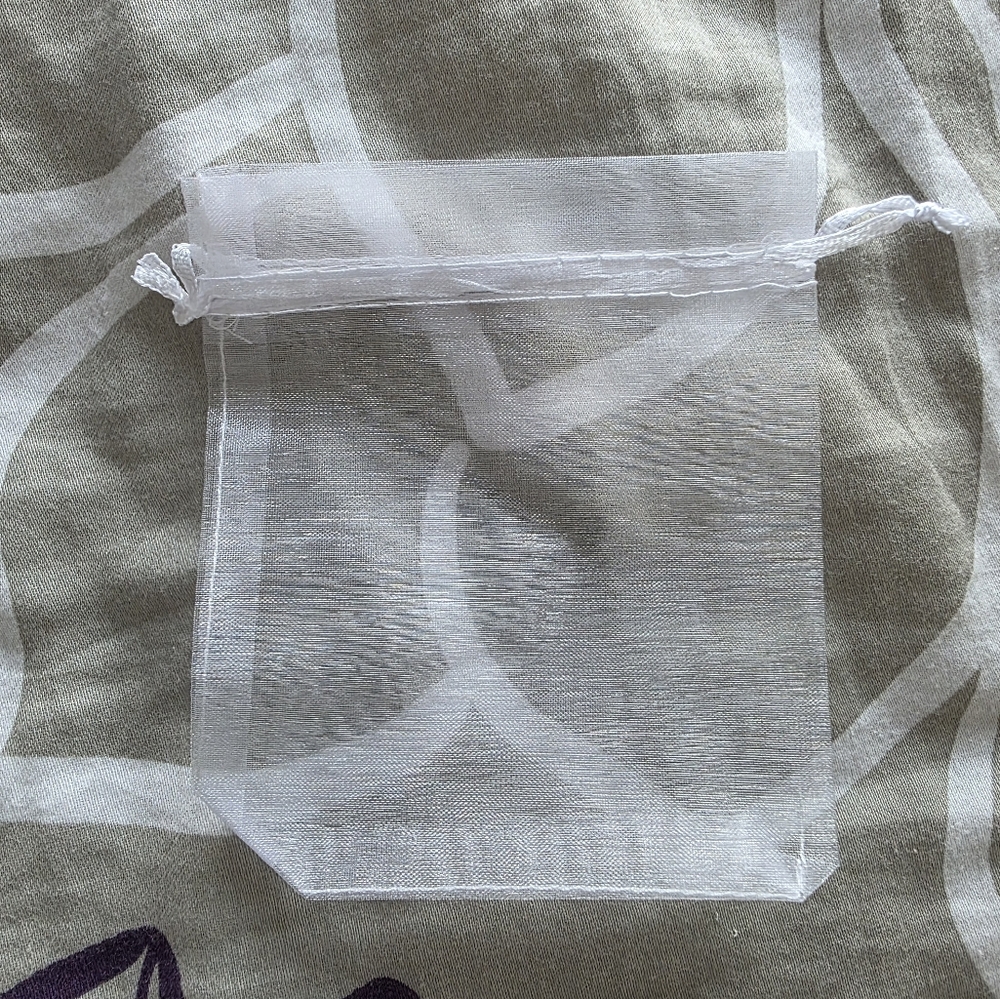 95 Piece Sheer White Drawstring Gift Bag